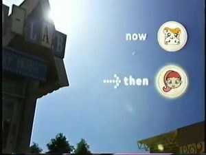 Cartoon Network city era Now/Then bumper: Hamtaro's Ham-Ham Halloween to Atomic Betty (2004)