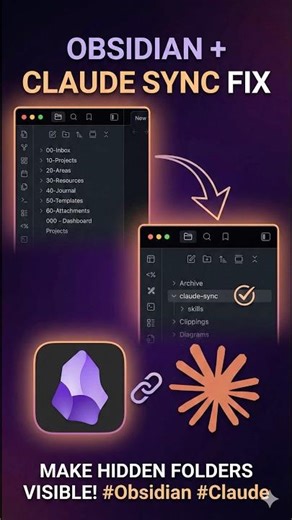 Fix Obsidian & Claude Sync Issues in 10 Seconds ⚡️ #obsidian #shorts #claude #claudecode