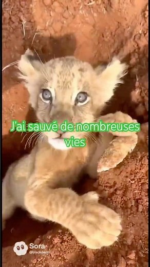 J’ai sauvé de nombreuses vies des animaux. Un lionceau était piégé dans un trou.#foryou #funny