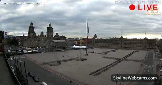 【LIVE】 Live Cam Mexico City - Zócalo | SkylineWebcams