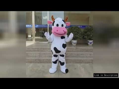 Cute Cow Mascot Costume Adult Cosplay Milk Cows Cartoon Character Outfit Suit Advertising Animal Car