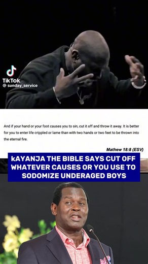 kAYANJA THE BIBLE SAYS CUT OFF WHATEVER CAUSES OR YOU USE TO SODOMIZE UNDERAGED BOYS #fyp #exposed #pastorrobertkayanja #homosexuality #sin @pastor Jessica kayanja @Pastor Robert kayanja @pastor Robert Kayanja @Pastor robert Kayanjja @PASTOR KAYANJA MINISTRIES @Mukalazi_david @THE TRUTH WILL BE SEEN🙏 @𝙆𝙮𝙖𝙗𝙞𝙨𝙚 𝙐𝙂 @Alerts hub @Dark Truth @Olivia Kateme @ALAPHAT SULTAN (RANGER ) @Barbie kants🌍💖🍎 @Bash media @Benson pro ug official @Celebrity us @chair.man256 @CookMate @Digital Media Ug