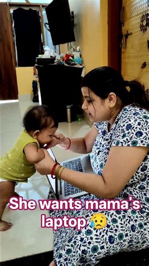 7 Month Baby Playing with Laptop | Curious Baby Moments