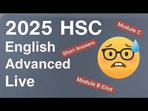 2025 HSC English Advanced Live Attempt **Exam Conditions**