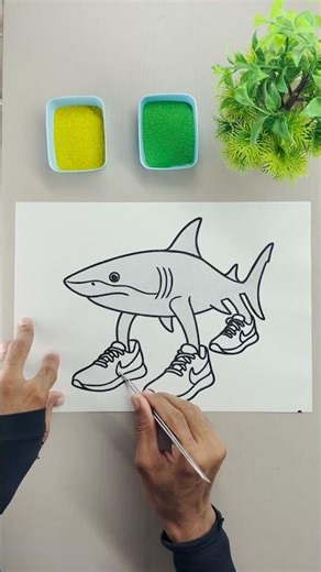 Tralalero Tralala Shark Sand Art #shortvideo