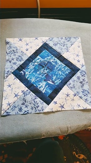 #QuiltBlock #HandSewn from Sequim's #AStitchinTime who made of a shop hop event. My dad loved Orcas
