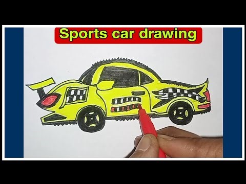 Racing car drawing 🏎️🏎️// How to draw sports car // Racing/ Sports car drawing #drawing #art #car