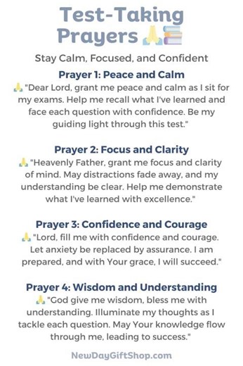 📚✏️Test-Taking Prayers🙏 #prayer #test #students #exams