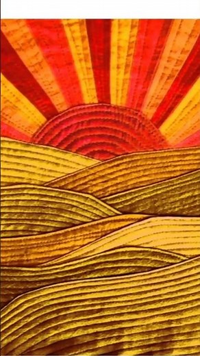 Sunrise pattern #sunrise #sunrisequiltpattern #patchworkquilt #sunriseartquilt