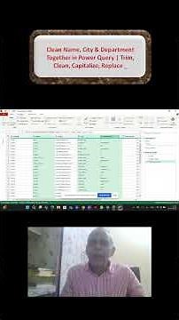 Clean Name, City & Department Together in Power Query | Trim, Clean, Capitalize, Replace _