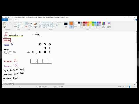 Math, Grade 3, Addition