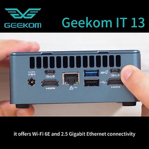 Introducing the GEEKOM Mini IT13! 🚀Unleash the power of the 13th Gen Intel® Core™ i9-13900H, i7-13700H, or i5-13500H processors and experience lightning-fast performance like never before! 💪With Intel® Iris® Xe Graphics eligible, immerse yourself in stunning visuals and enjoy smooth gaming and multimedia experiences. 🎮🎬Connectivity is a breeze with our comprehensive port selection, including two USB 4 ports, allowing you to effortlessly connect all your devices. 🖥️💻📱Experience the future 