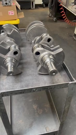 5.4K views · 96 reactions | "Two of the four #SCATcrankshafts in the shop for Chevy stroker builds! 383,385,388 Small blocks and 496 big block moving through the lineup!" @russ_at_steves | SCAT Crankshafts | Facebook