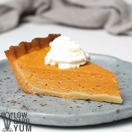 11K views · 174 reactions | A low carb and gluten free almond milk pumpkin pie recipe that doesn’t rely on evaporated milk. Use this pie crust recipe or your own. Perfect for holidays! FULL PRINTABLE RECIPE: https://lowcarbyum.com/almond-milk-pumpkin-pie/ | Low Carb Yum | Facebook