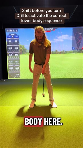 Shift before you turn. Drill to activate the correct lower body sequence. #golf #golflesson #golfswing #groundforce #dfw