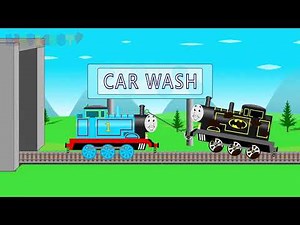 Thomas saves batman train - car wash - trains for children - video for kids