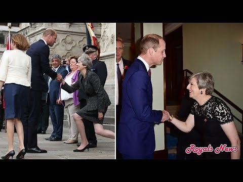 Theresa May Performs Deep Curtsy as Meets Prince William | Royals News