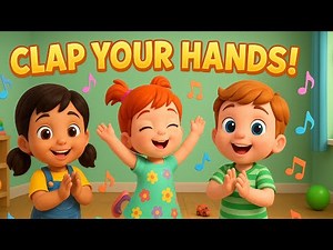 Clap Your Hands with Lyrics | Action Song for Kids | Popular English Nursery Rhymes for Children