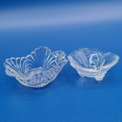 FREE SHIP 2 Vintage Glass Open Salt Cellar Cambridge Caprice Fostoria Grape Leaf | eBay