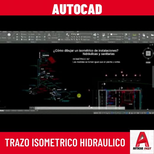 Trazo de un isométrico hidráulico#autocad #arquitectura #cad #education #ingenierocivil #autocadtutorial #interiordesign #estudiantedearquitectura #pa