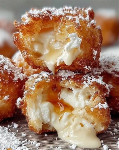 🍡🔥 Deep Fried Marshmallows ✨💛 Golden, crispy on the outside and irresistibly gooey on the inside, these Deep Fried Marshmallows are a fun, crowd-pleasing treat made with simple ingredients. Coated in fluffy pancake batter and fried until perfectly golden, they’re finished with sweet toppings for a nostalgic dessert that’s quick, indulgent, and impossible to resist. 🍽️ Ingredients • 20 jumbo marshmallows • 1 cup pancake mix • 1 large egg • ¾ cup milk • Vegetable oil (for frying and a small dr