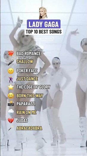 ❤️‍🔥 Lady Gaga Top 10 Best Songs #shorts
