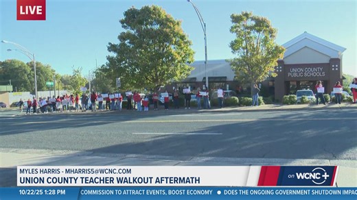 Union County, N.C., teachers walk out amid delayed supplement