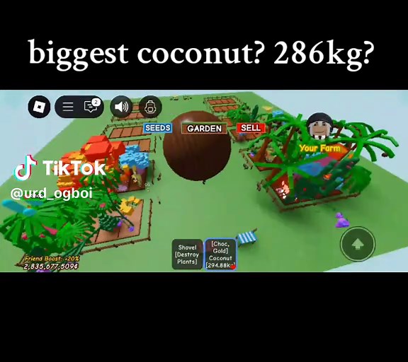Discover the Largest Coconut in Roblox Gardening