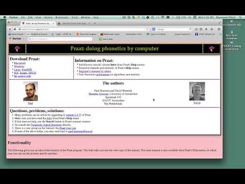 Downloading and installing PRAAT