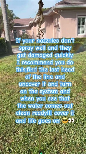 Look how I clean the sprinkler line to remove waste 👀👀👀😎