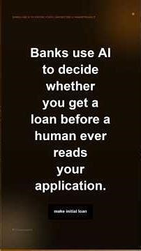 Banks use AI to score your loan before any human reads it. Here's what it checks. 💳