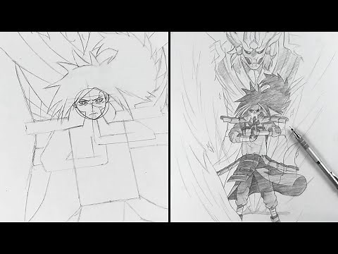 How To Draw Madara Uchiha With Susanoo | ss_art1