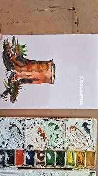 how to paint trunk of the tree.