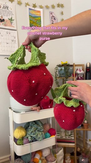 Crochet Strawberry Purse Tutorial