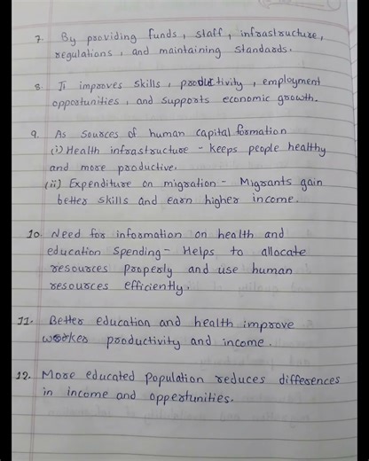 ll Human Capital Formation in India ll Exercise ll Economics ll Class 12 ll NCERT ll