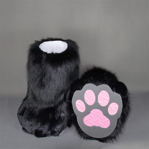 Black Feetpaws : Fursuit Feet for Cosplay, Customization Supported, Furry Paws Shoes, Outdoor Fursuit Boots - Etsy