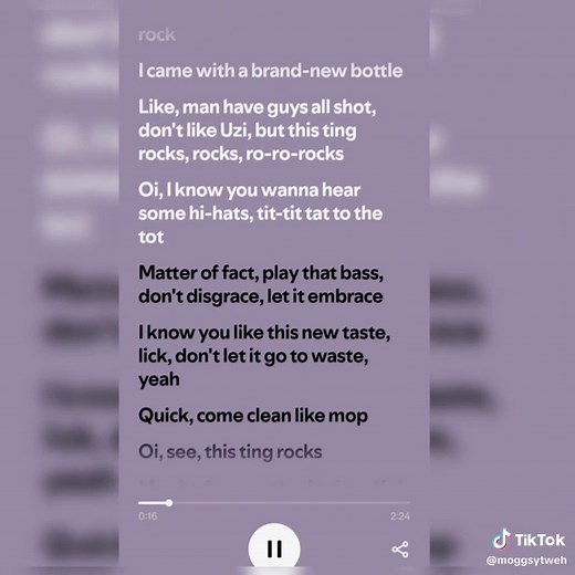 Rock Song Lyrics for TikTok Dancers