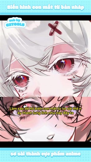 Biến hình con mắt từ bản nháp sơ sài thành cực phẩm anime#genzacademyvn #gztools #DigitalArt #teacher #teaching #draw #procreate #digitalpaint #photoshop #clipstudiopaint