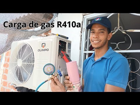 How to charge R410a refrigerant gas mixture into a split air conditioner?