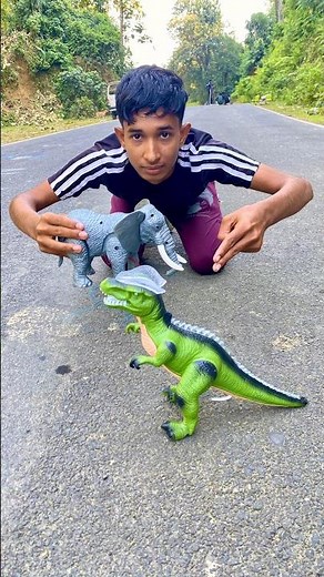 RC remote control elephant Vs big Dinosaur unboxing