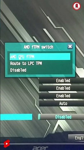 How to Enable TPM 2.0 in ASROCK Motherboard Bios | #shorts# | Windows 11 Upgrade from Windows 10