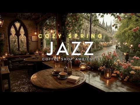 Cozy Spring Jazz | Relaxing Coffee Shop Ambience & Smooth Jazz Instrumental for Study Today