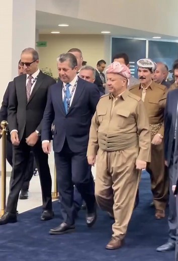 مەسعود بارزانی گەیشتە کۆربەندێ مێپس لەزانکۆی ئەمریکی کوردستان لە دهۆک | Aida Press
