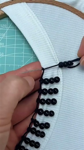 decorating fabric with monte beads #fabric #craft