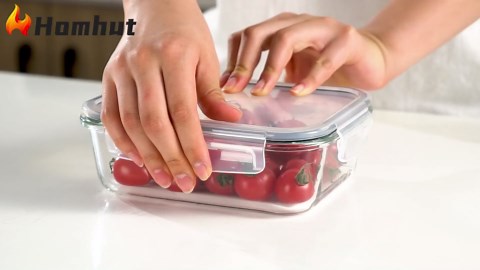 Glass Food Storage Containers with Lids 2 Packs 36 OZ, Meal Prep Containers Reusable Glass, Airtight Glass Lunch Bento Boxes for Microwave, Freezer and Dishwasher, Black