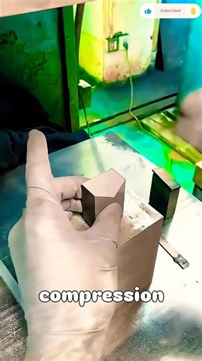 Turning Iron Powder Into Solid Metal Using Extreme Pressure! 🔥 #metalforming #hydraulicpress #shorts