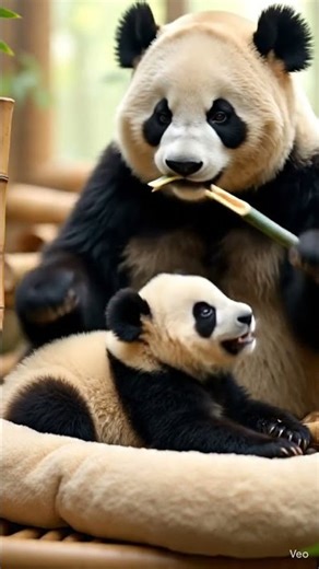 baby pandaa and his mom❤✨#panda #shorts
