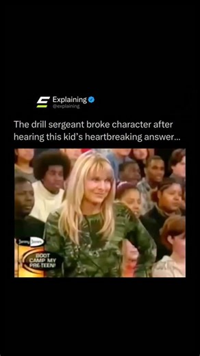 Explaining on Instagram: "On the reality show Boot Camp My Pre-Teen, one of the most unforgettable moments came when a tough drill sergeant tried to straighten out a young boy — only for the kid to break down and say he wanted the sergeant to be his daddy. 😢💔 The moment stunned everyone. What looked like simple misbehavior suddenly revealed something deeper: a child craving structure, guidance, and genuine care. The sergeant softened instantly, realizing the boy didn’t need punishment — he nee