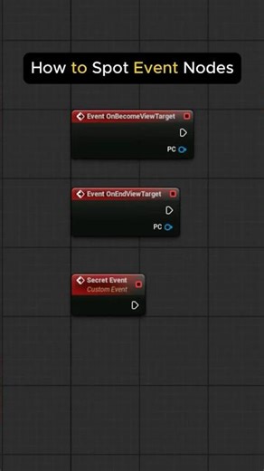 How to Spot Event Nodes 👀 #ue5 #blueprints #unrealengine #gamedev
