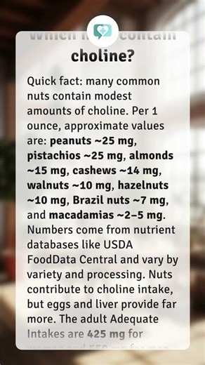 Which nuts contain choline?
